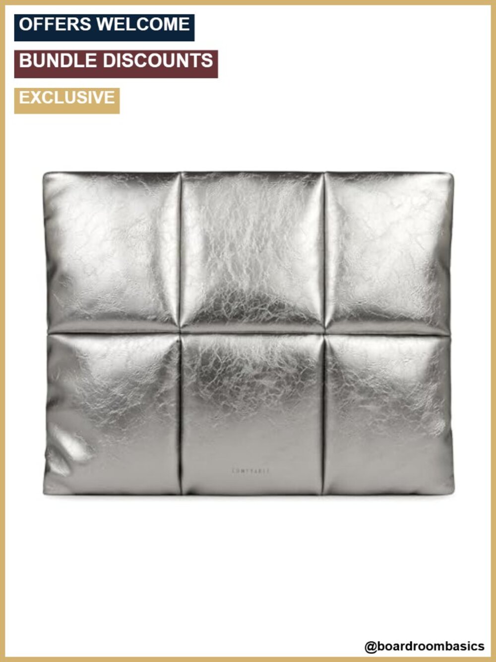Comfyable Puffy Laptop Sleeve 13 14 Inch Faux Leather Magnetic MacBook Case